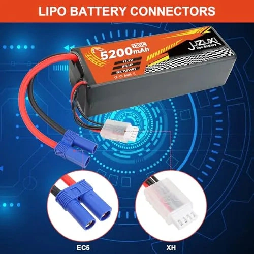 Unleash the Beast 2x 3S 5200mAh Lipo Powerhouse! RC Domination with XH & EC5 Connectors!