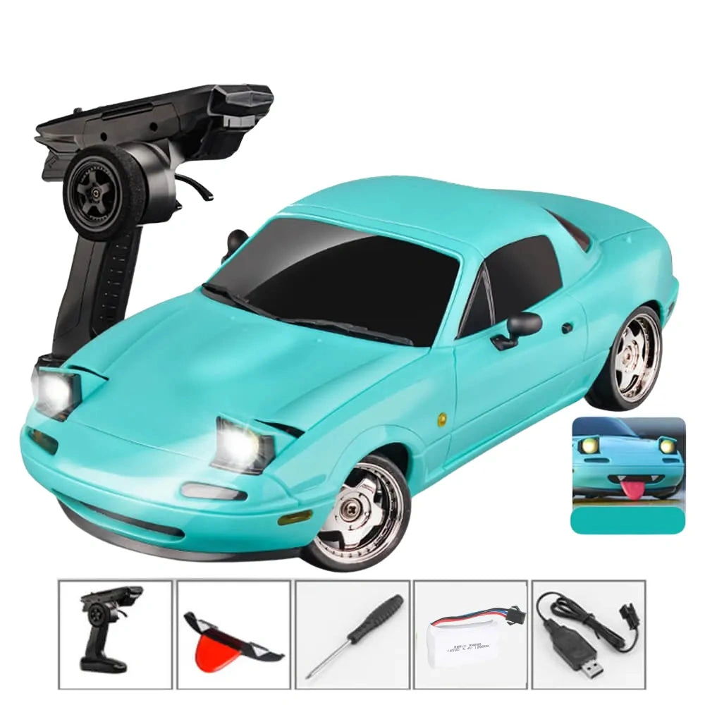 Mazda MX-5 RC Drift Car 1/18 Pro RTR Alloy Body LED Lights