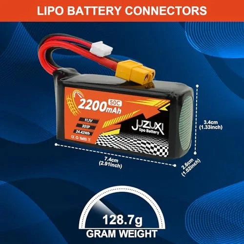 Unleash the Beast: 2x 3S 2200mAh Lipo Batteries - RC Powerhouse Ready to Fly!
